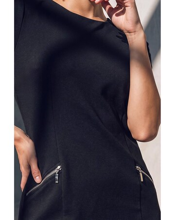 Roman Petite Zip Detail Shift Dress