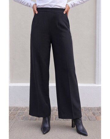 Roman Petite Wide Leg Stretch Trouser