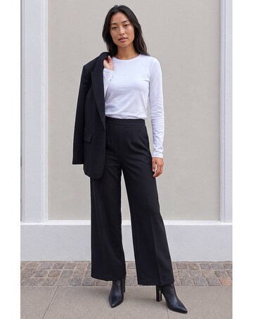 Roman Petite Wide Leg Stretch Trouser