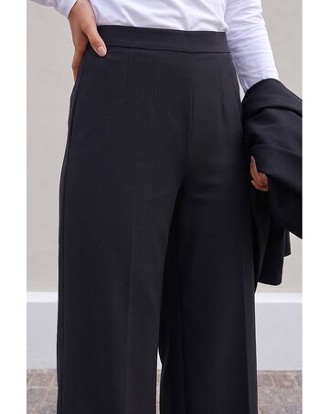 Roman Petite Wide Leg Stretch Trouser