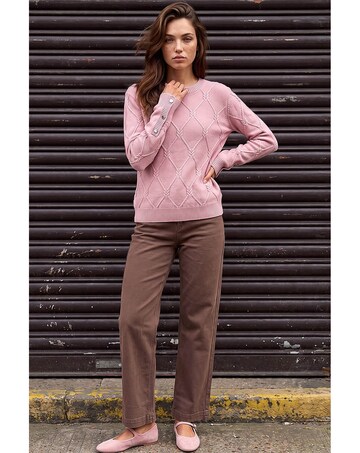 Roman Petite Button Cuff Knit Jumper