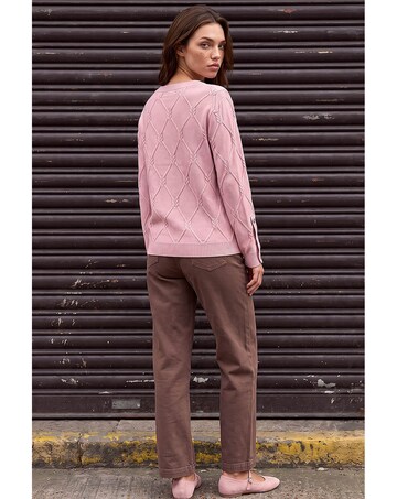 Roman Petite Button Cuff Knit Jumper