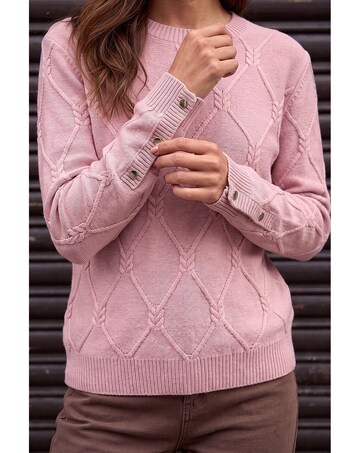 Roman Petite Button Cuff Knit Jumper