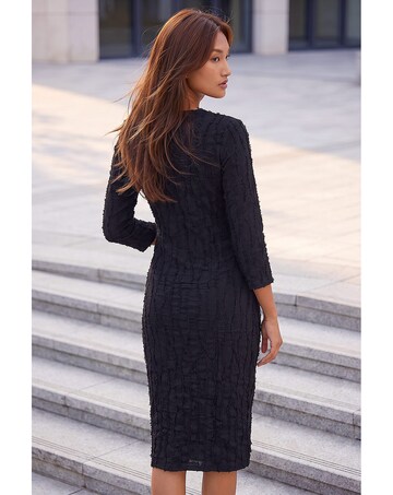 Roman Textured Midi Dress