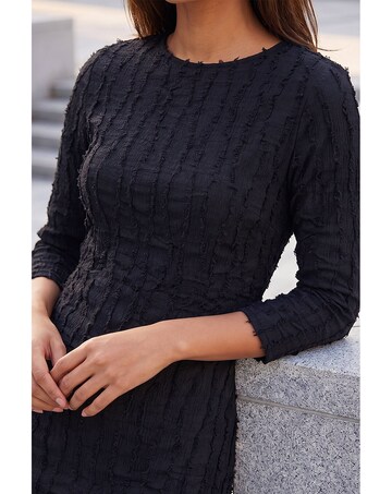 Roman Textured Midi Dress