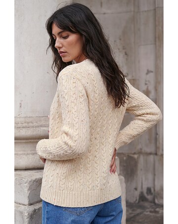 Roman Speckled Heart Cardigan