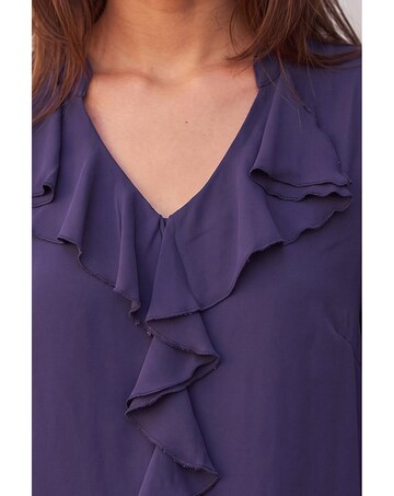 Roman Plain Ruffle Top