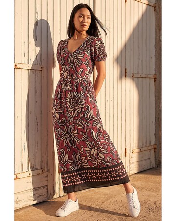 Roman Border Print Dress