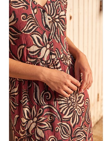 Roman Border Print Dress