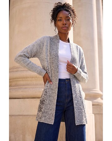 Roman Shimmer Long Cardigan