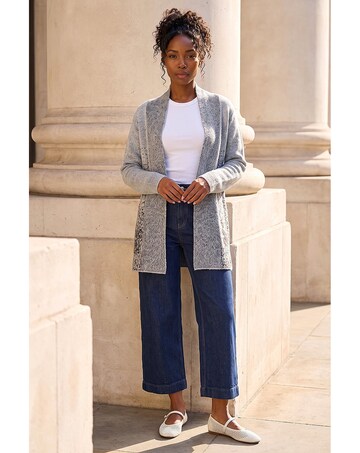 Roman Shimmer Long Cardigan