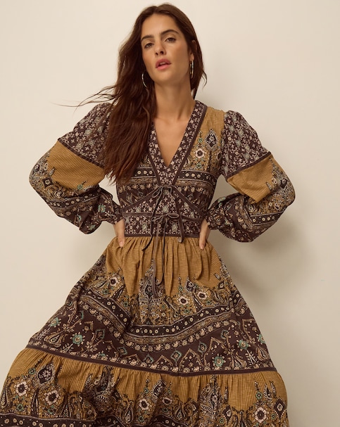 Monsoon Branwen Floral Print Midi Dress