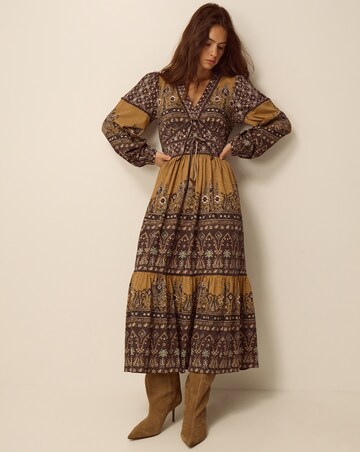 Monsoon Branwen Floral Print Midi Dress