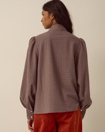 Monsoon Myla Tie Neck Gingham Top