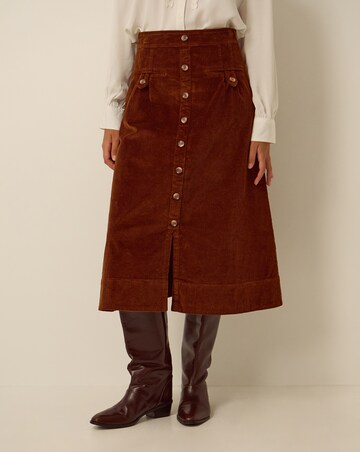 Monsoon Nicky Corduroy Midi Skirt