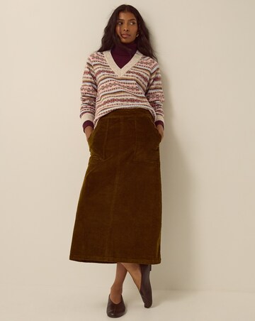 Monsoon Malika Corduroy Midi Skirt