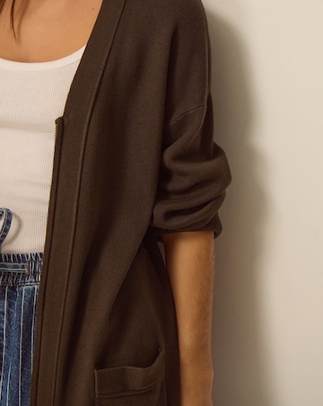 Monsoon Zuri Zip Longline Cardigan