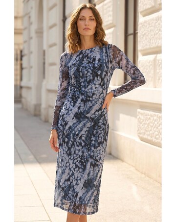 Roman Petite Abstract Mesh Dress