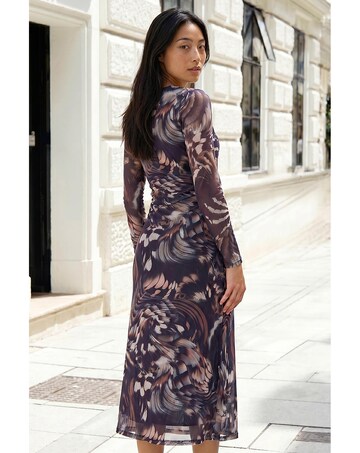 Roman Petite Abstract Mesh Dress