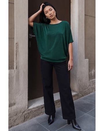 Roman Bubble Hem Stretch Top