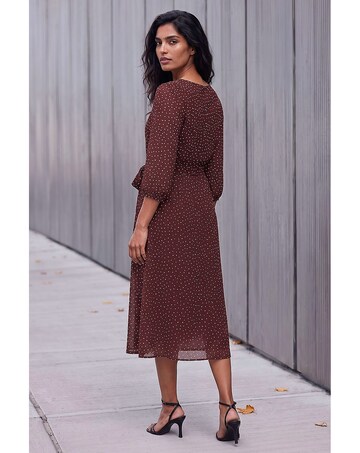 Roman Spot Fit and Flare Dress