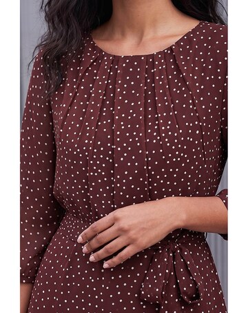 Roman Spot Fit and Flare Dress