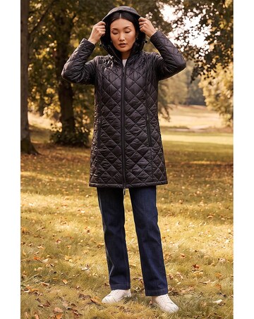 Roman Two Tone Diamond Quilted Coat