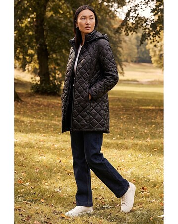Roman Two Tone Diamond Quilted Coat
