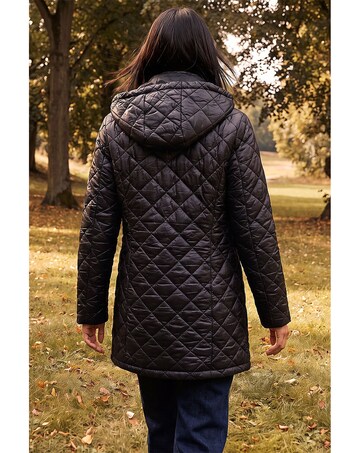 Roman Two Tone Diamond Quilted Coat