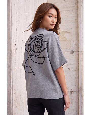 Roman Rose High Neck Knit Jumper