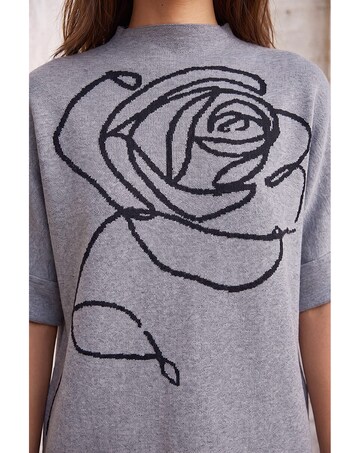 Roman Rose High Neck Knit Jumper