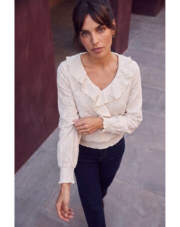 Roman Textured Frill Top