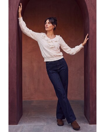 Roman Textured Frill Top