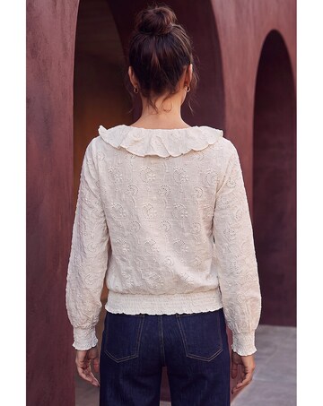 Roman Textured Frill Top