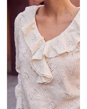 Roman Textured Frill Top