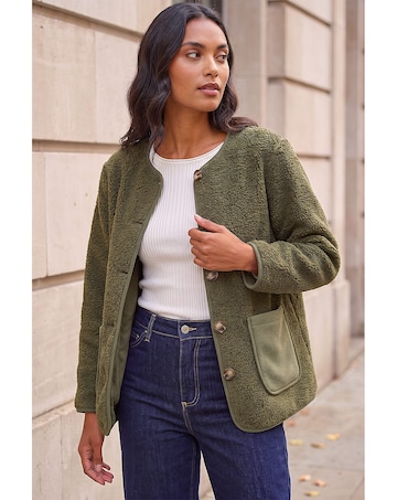 Roman Fleece Front Pocket Jacket