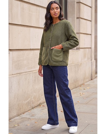 Roman Fleece Front Pocket Jacket