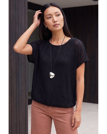 Roman Textured Overlay Top