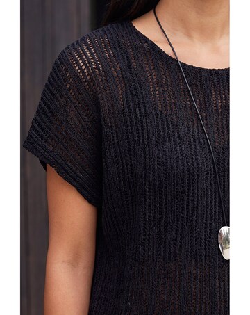 Roman Textured Overlay Top