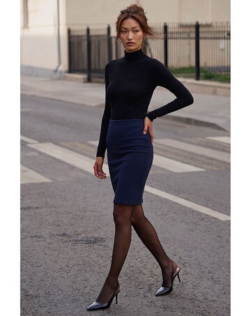 Roman Short Elastic Waist Jersey Skirt