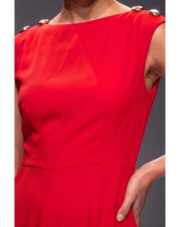 Roman Metal Work Crepe Midi Dress
