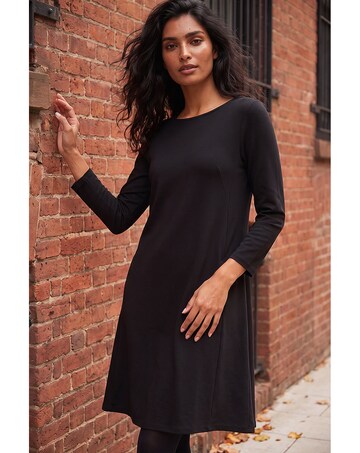 Roman A-Line Pocket Detail Swing Dress