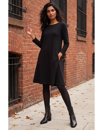 Roman A-Line Pocket Detail Swing Dress
