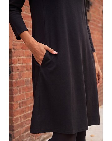 Roman A-Line Pocket Detail Swing Dress