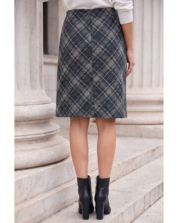 Roman Bias Check Pull On Skirt
