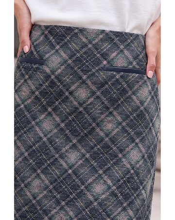 Roman Bias Check Pull On Skirt