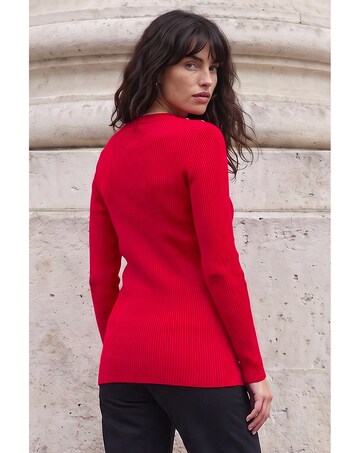 Roman Button Detail Knit Jumper