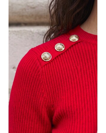Roman Button Detail Knit Jumper