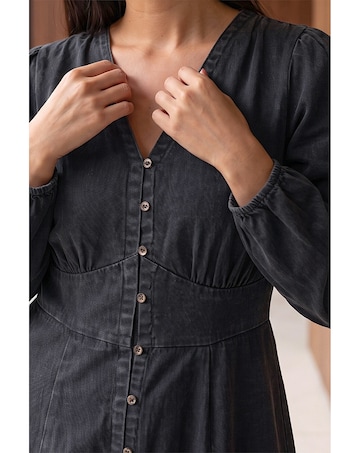 Roman Button Through Midi Dress