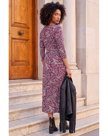Roman Petite Paisley Pocket Midi Dress